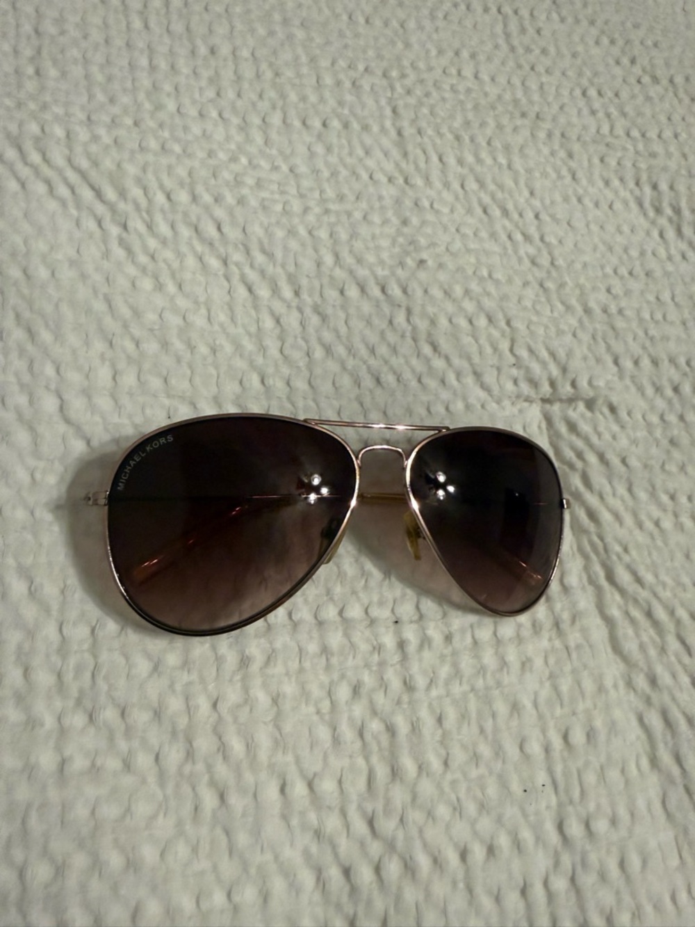 Michael Kors Gold Frame Sunglasses with Brown Gradient Lenses